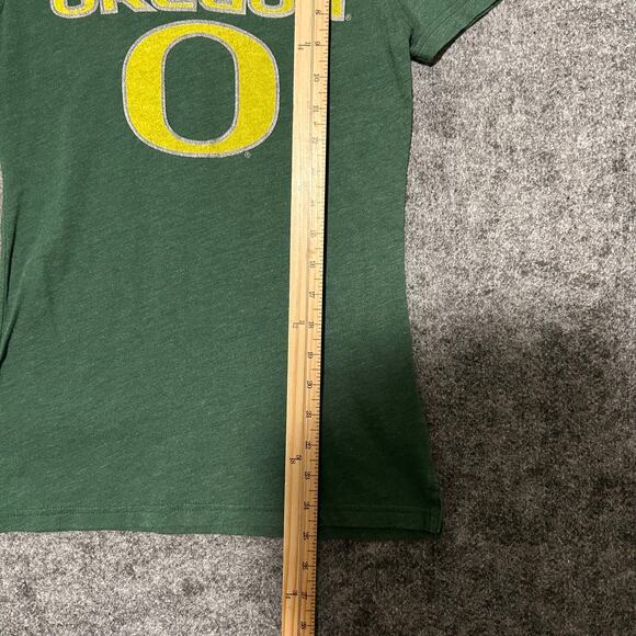 Nike Oregon Ducks Women’s‎ V-Neck Tee Green Yellow Size Small - Picture 2 of 5